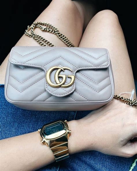 gucci black mini marmont|gucci marmont mini street style.